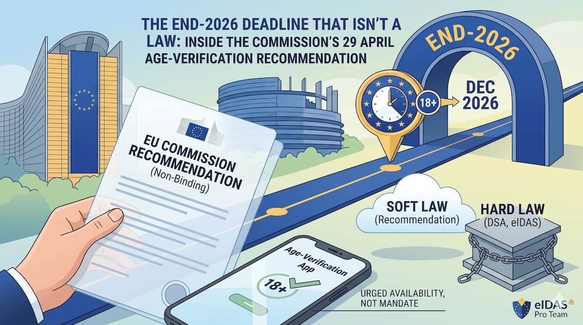 The End-2026 Deadline That Isn't a Law: Inside the Commission's 29 April Age-Verification Recommendation